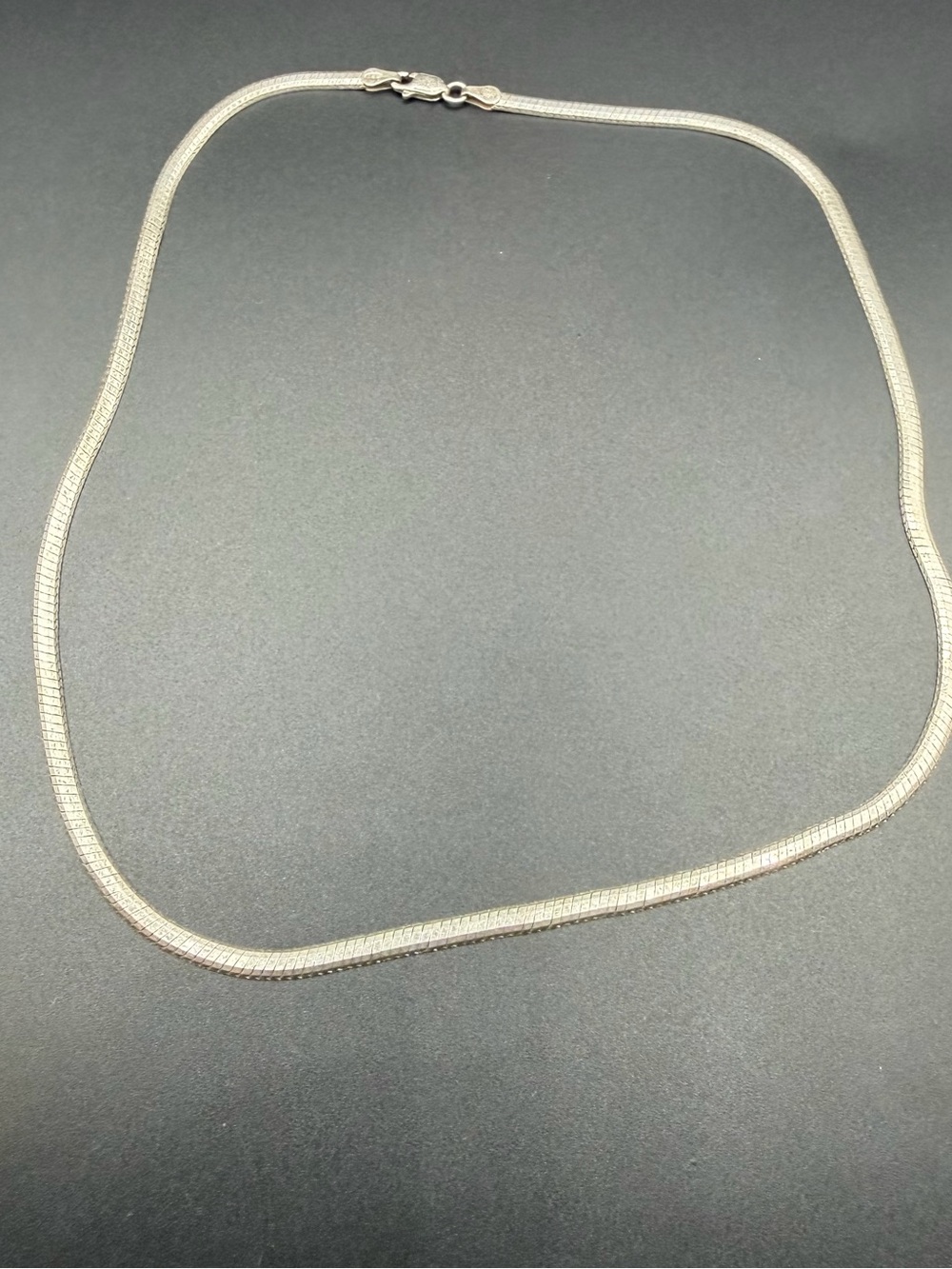 Italy 925 Sterling Silver Harringbone Necklace 17 IN Fine Jewelry 13 Grams Women